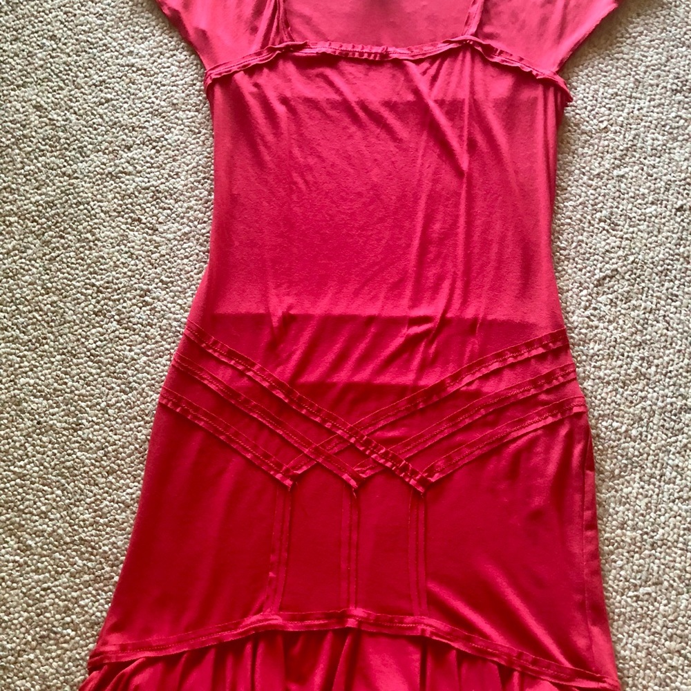 Red dress by MSSP large, never worn. Machine wash.